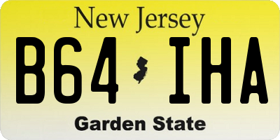 NJ license plate B64IHA