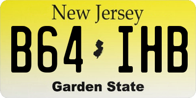 NJ license plate B64IHB