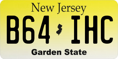 NJ license plate B64IHC