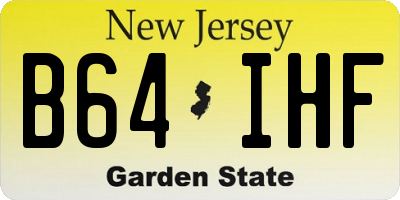 NJ license plate B64IHF