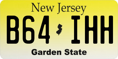NJ license plate B64IHH