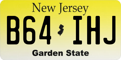 NJ license plate B64IHJ