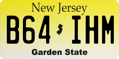 NJ license plate B64IHM