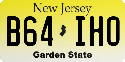NJ license plate B64IHO