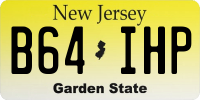 NJ license plate B64IHP