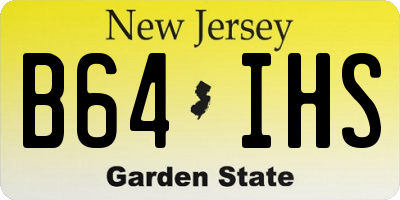 NJ license plate B64IHS