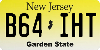 NJ license plate B64IHT