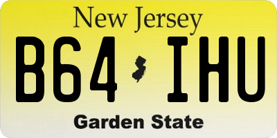 NJ license plate B64IHU
