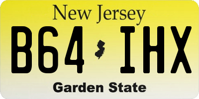 NJ license plate B64IHX
