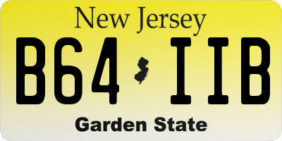 NJ license plate B64IIB