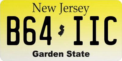 NJ license plate B64IIC