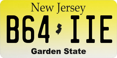 NJ license plate B64IIE