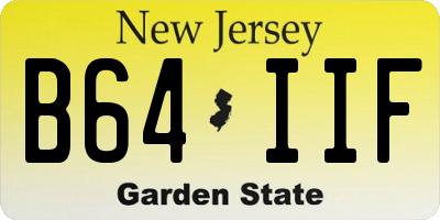 NJ license plate B64IIF