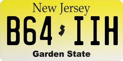 NJ license plate B64IIH