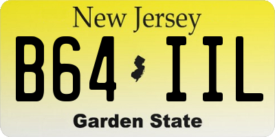 NJ license plate B64IIL