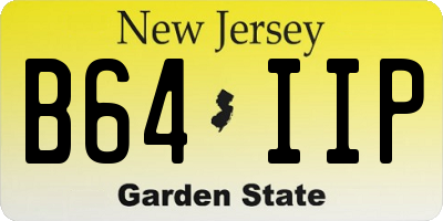 NJ license plate B64IIP