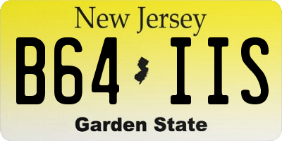 NJ license plate B64IIS