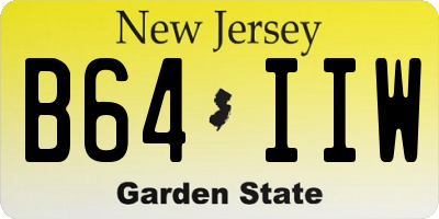 NJ license plate B64IIW