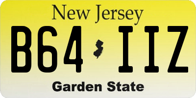 NJ license plate B64IIZ