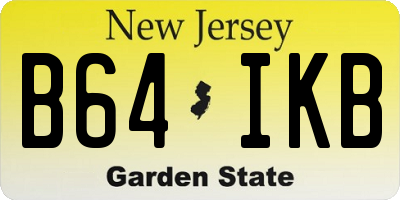 NJ license plate B64IKB