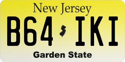 NJ license plate B64IKI