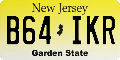 NJ license plate B64IKR