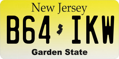 NJ license plate B64IKW