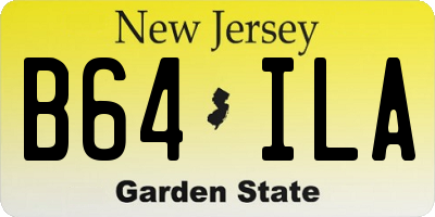 NJ license plate B64ILA