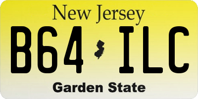NJ license plate B64ILC