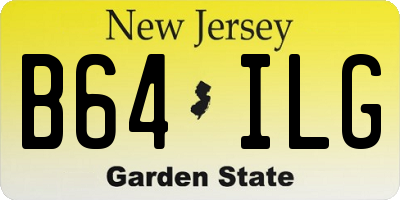 NJ license plate B64ILG