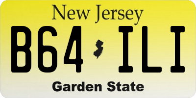 NJ license plate B64ILI
