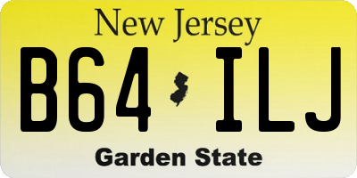 NJ license plate B64ILJ