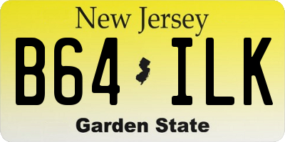 NJ license plate B64ILK