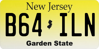 NJ license plate B64ILN