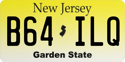 NJ license plate B64ILQ