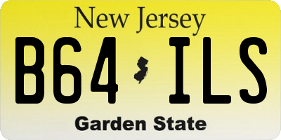 NJ license plate B64ILS