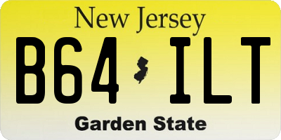 NJ license plate B64ILT