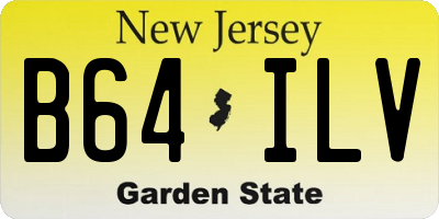 NJ license plate B64ILV