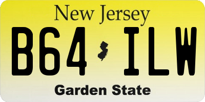 NJ license plate B64ILW