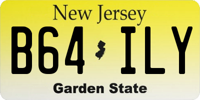 NJ license plate B64ILY