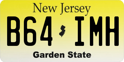 NJ license plate B64IMH