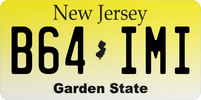 NJ license plate B64IMI