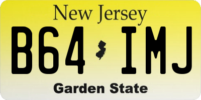 NJ license plate B64IMJ