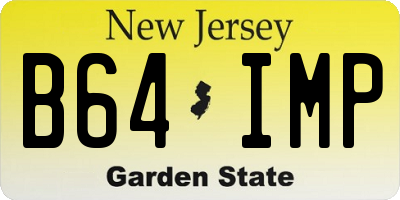 NJ license plate B64IMP