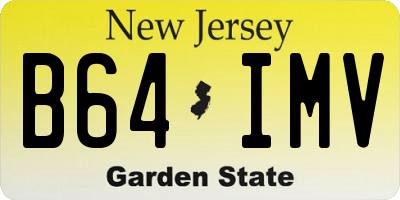 NJ license plate B64IMV