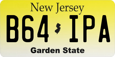 NJ license plate B64IPA