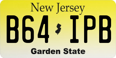 NJ license plate B64IPB