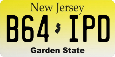 NJ license plate B64IPD