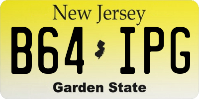 NJ license plate B64IPG
