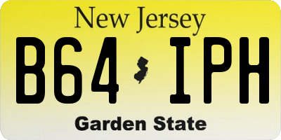 NJ license plate B64IPH